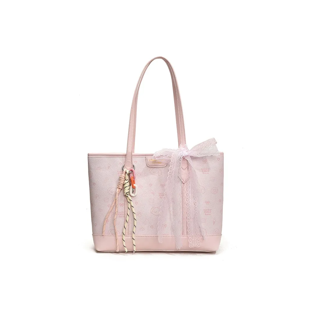 Single Warehouse ПУ (полиуретан) Сумка-тоут Сумка через плечо Стандартная Женская Розовая Экрю Кофейная