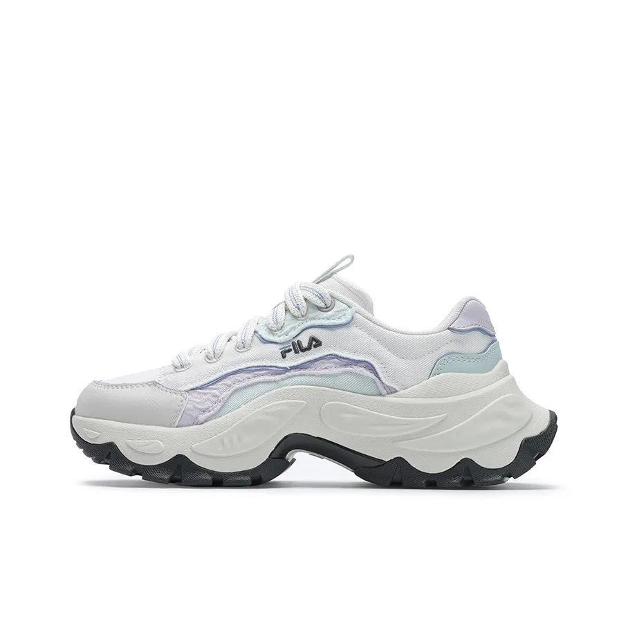 FILA SOFIA 4 Рыбка Кость Обувь Амортизация Износостойкий Низкий Топ Кэжуал Женская Белый Синий