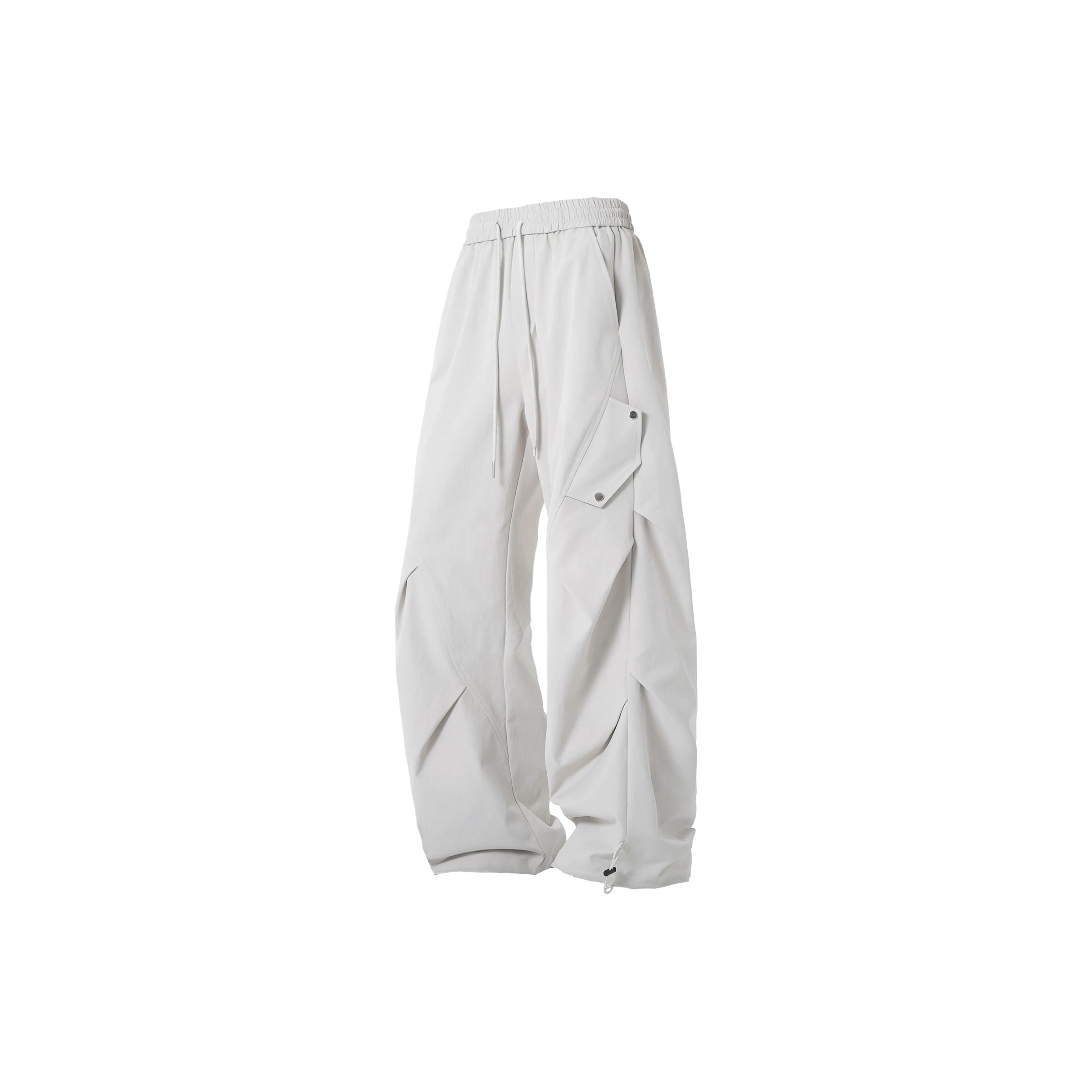 HOKLV Cargo Pants Unisex Ecru Gray