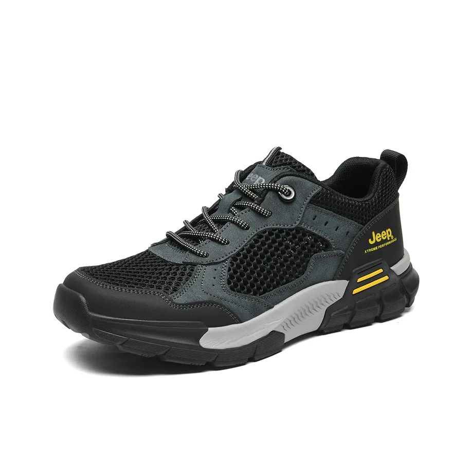 JEEP Outdoor Casual Амортизация Устойчивость к истиранию Дышащий Противоскользящий Низкий Топ Походная обувь Мужская
