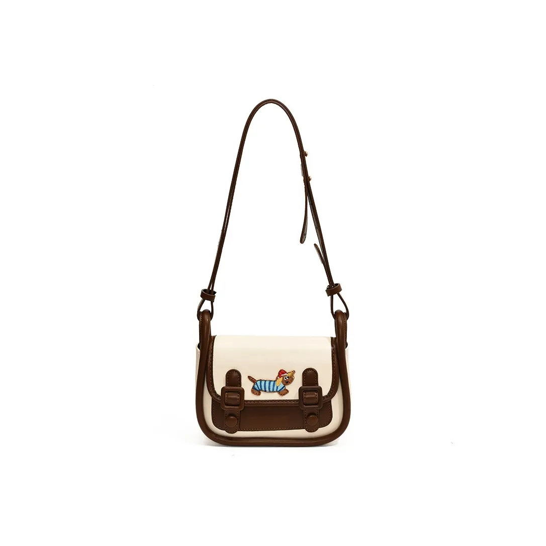 SHORT HAIR GIRL Pu Shoulder Bag Crossbody Bag Regular Women's Ecru/Coffee/Black