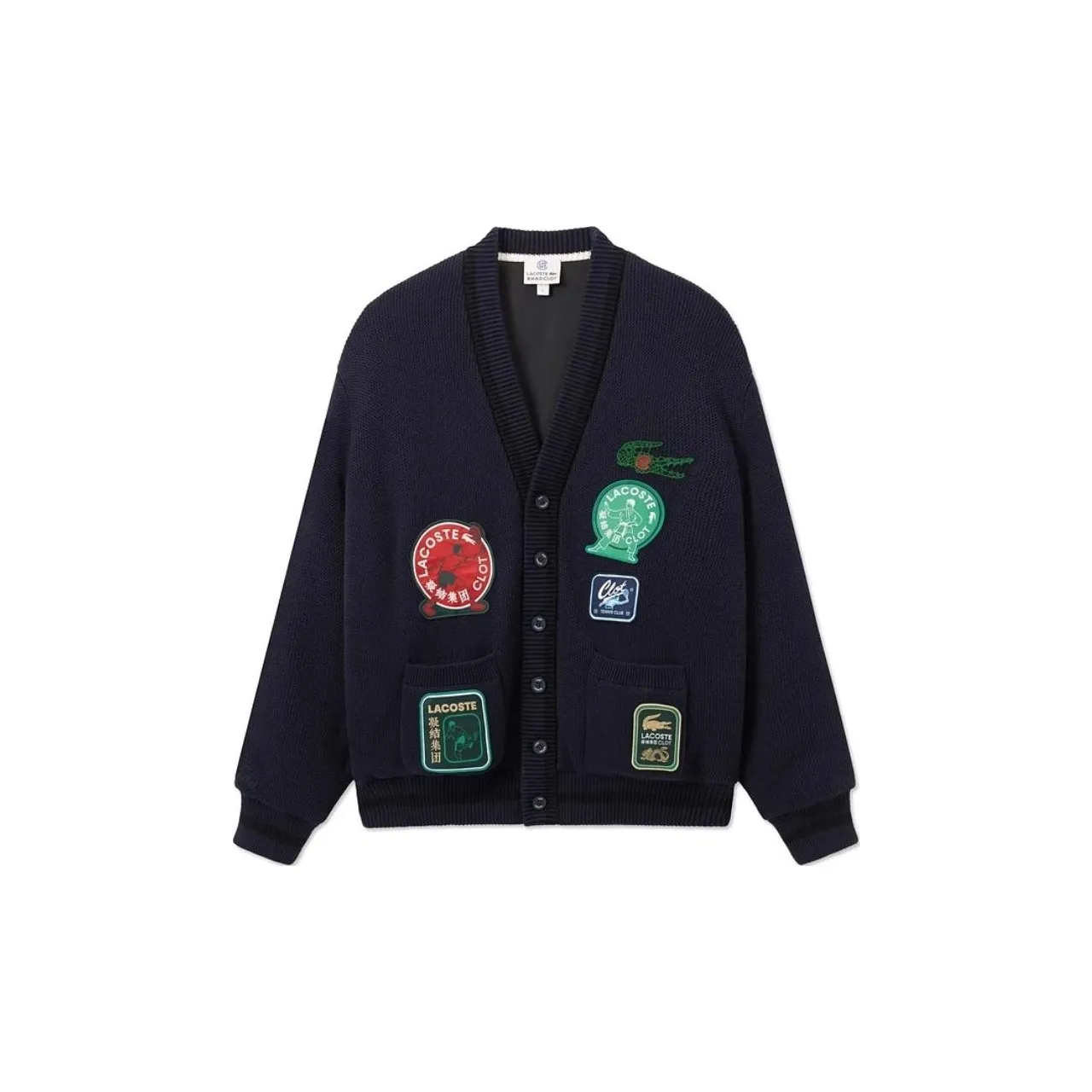 LACOSTE x CLOT Knitwear Unisex Navy Blue
