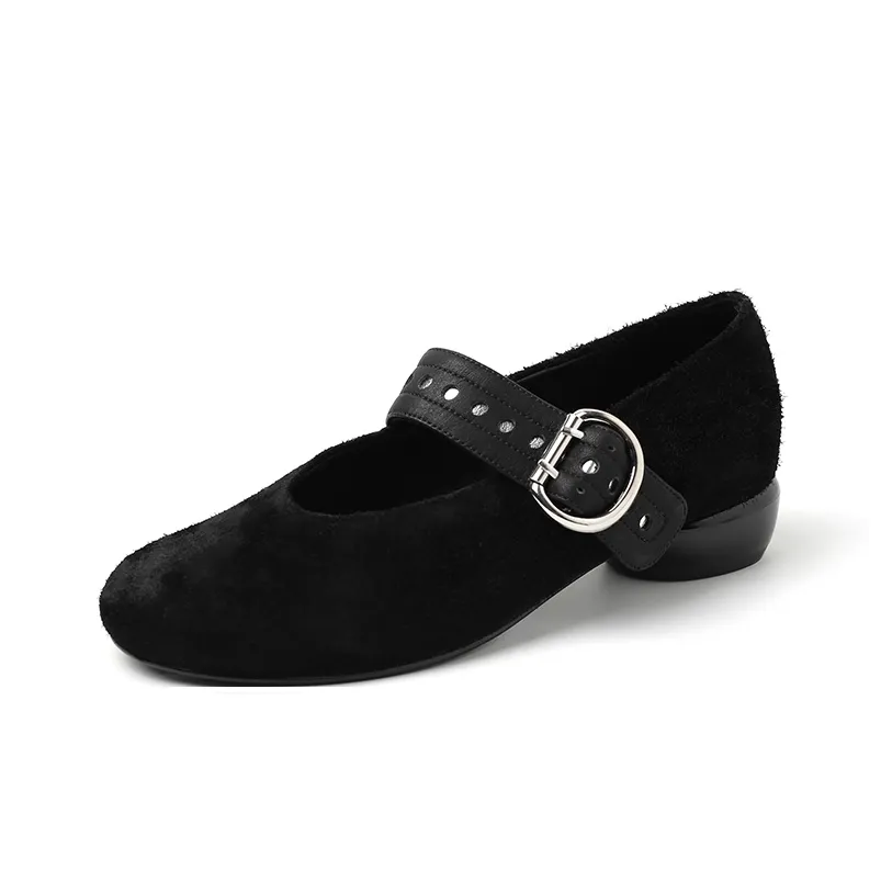 AIQINISHA Грубый каблук Туфли Мэри Джейн Женские