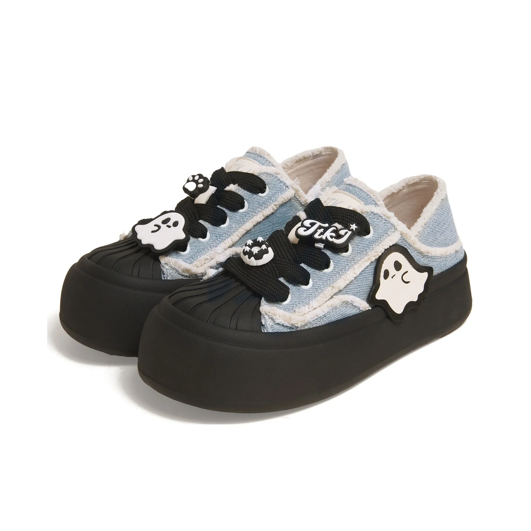 TTKJ Скейтборд Кроссовки Низкие Джинсово-Синие Женские