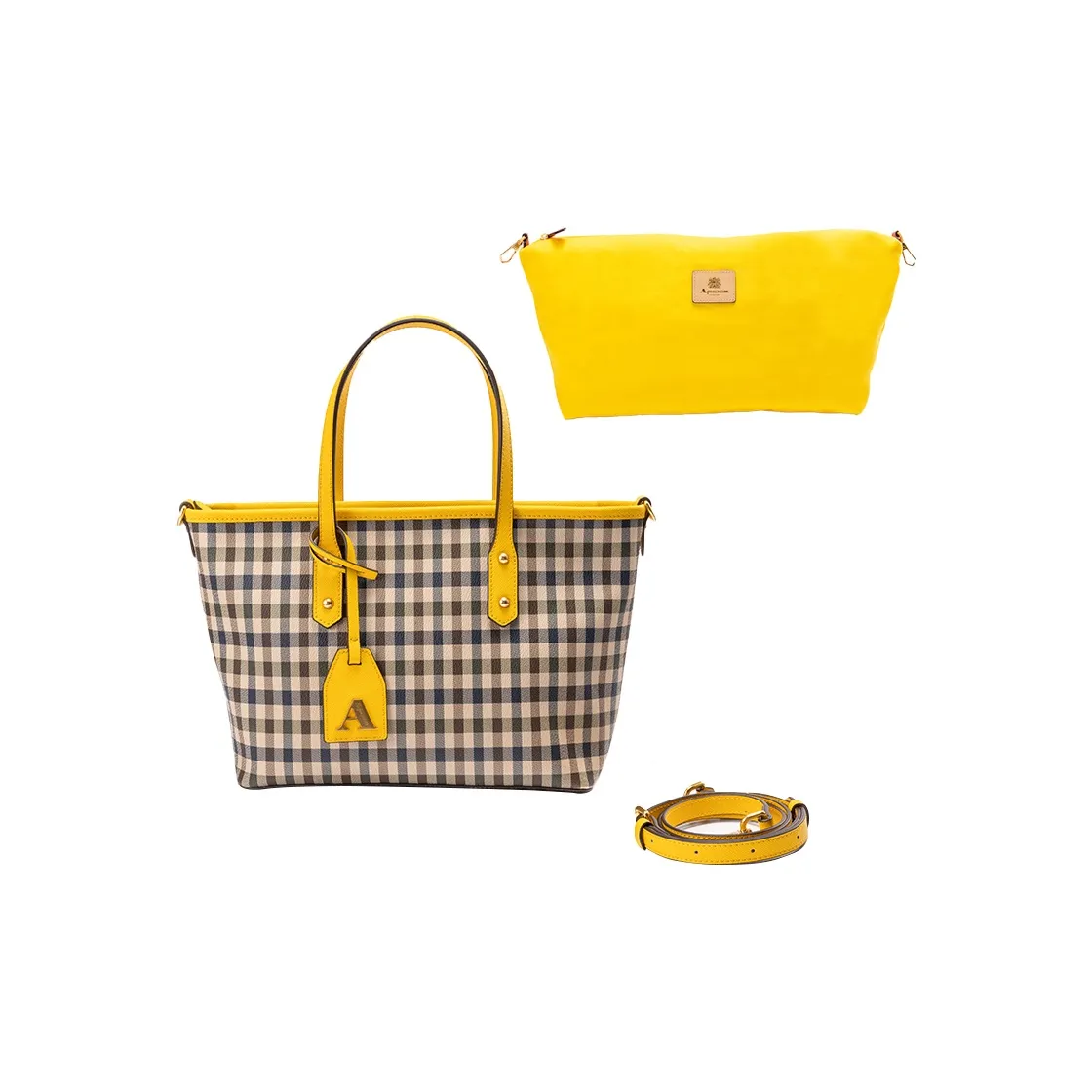 AQUASCUTUM Сумка через плечо из коровьей кожи стандартная женская желтая