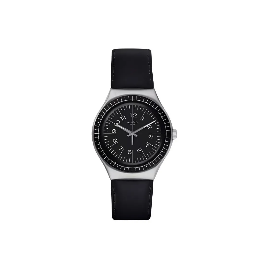 Swatch Quartz Механизм Мужские часы Циферблат Черный