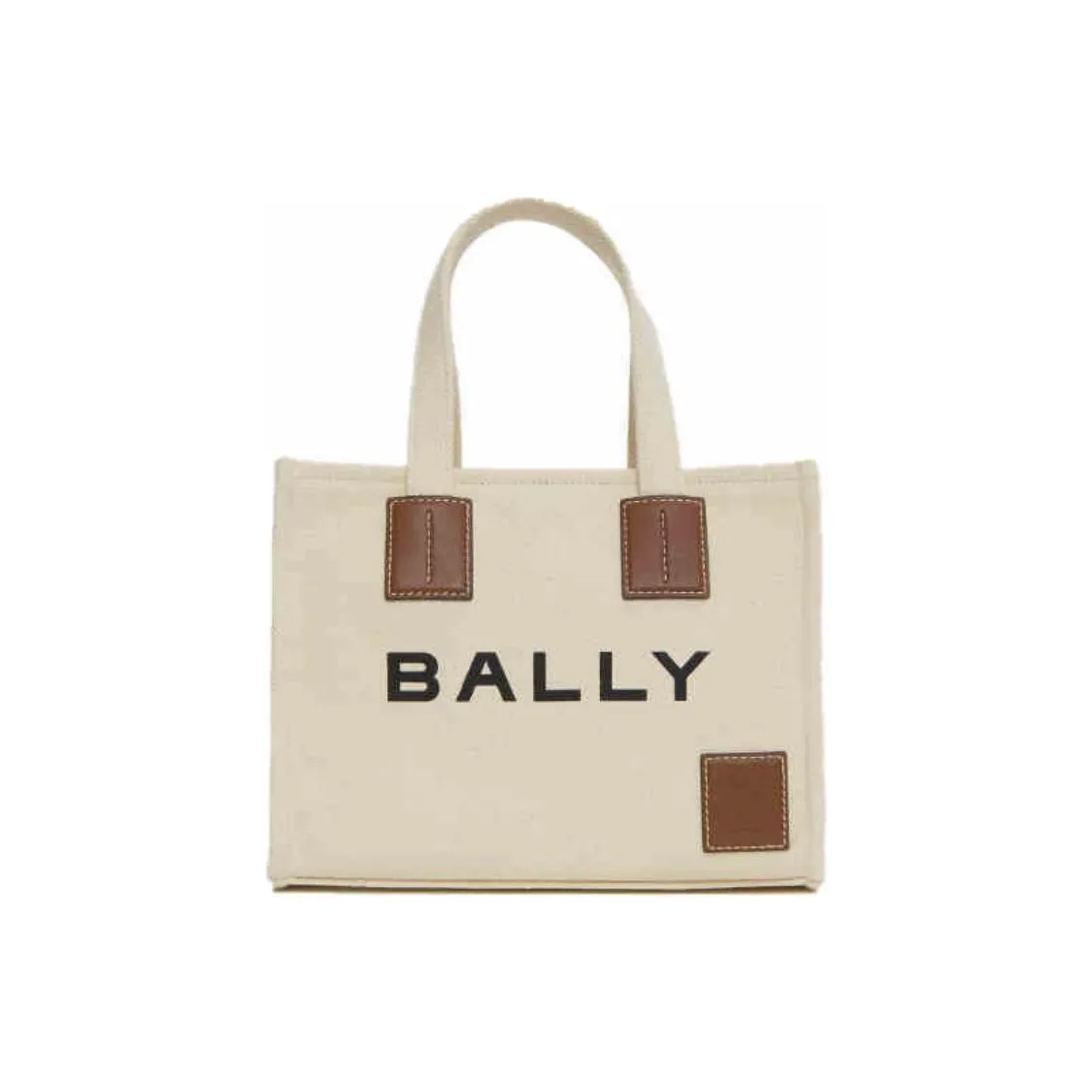 BALLY Ткань Тоут Сумка Сумка для покупок Сумка через плечо Сумка среднего размера Женская Натуральная