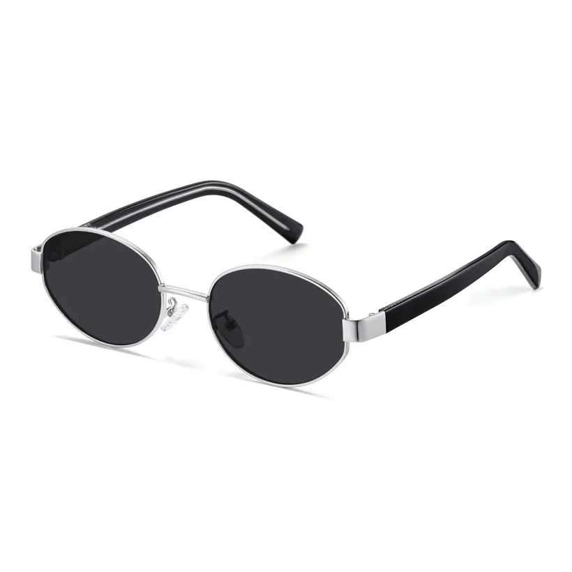 BERTHA Metal Oval Sunglasses Women's