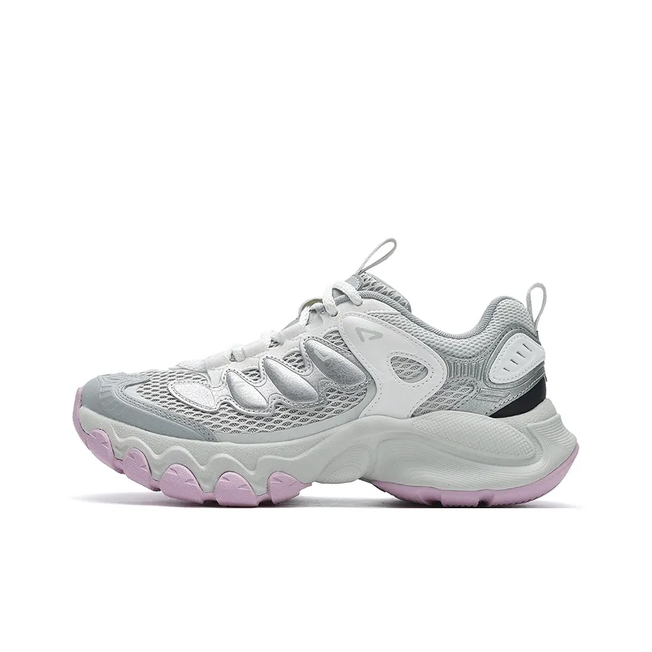 FILA TRUFFLE Cushioning Abrasion Resistant Breathable Low Top Running Shoes Women
s Silver