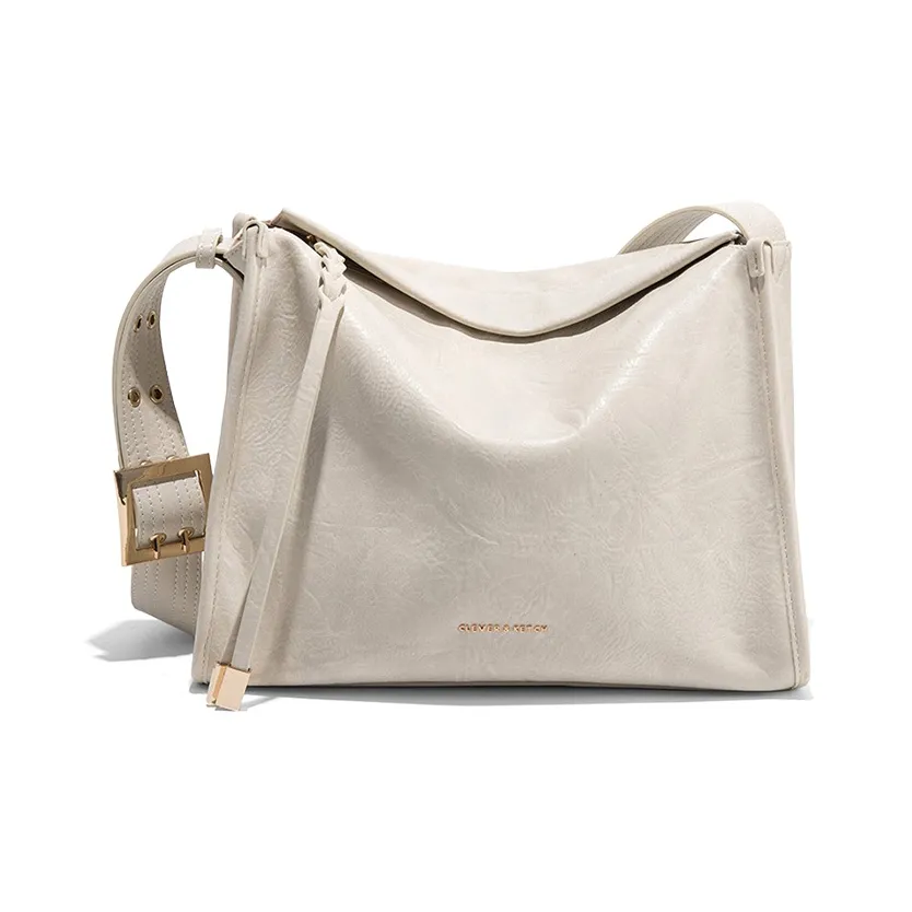 CLEVER& KETCH PU Shoulder Bag Crossbody Bag Hobo Bag Regular Women's Ecru/Black