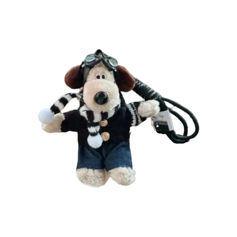 CHUNTUSHU Милый щенок Мастер Собака Костюм Кукла Плюшевый Брелок 15 см Рекомендуемая высота