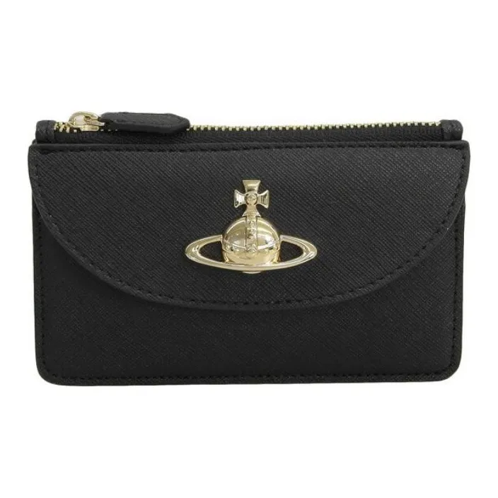 Vivienne Westwood Leather Card Holder Women's Black