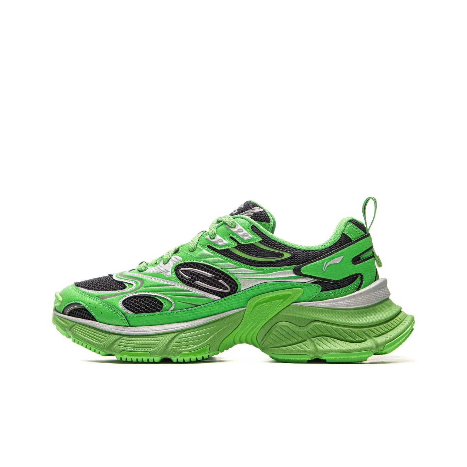 LINING Звезда Шокабсорберы Устойчивый к истиранию Дышащий Низкий Топ Кроссовки для бега Мужские Зеленые