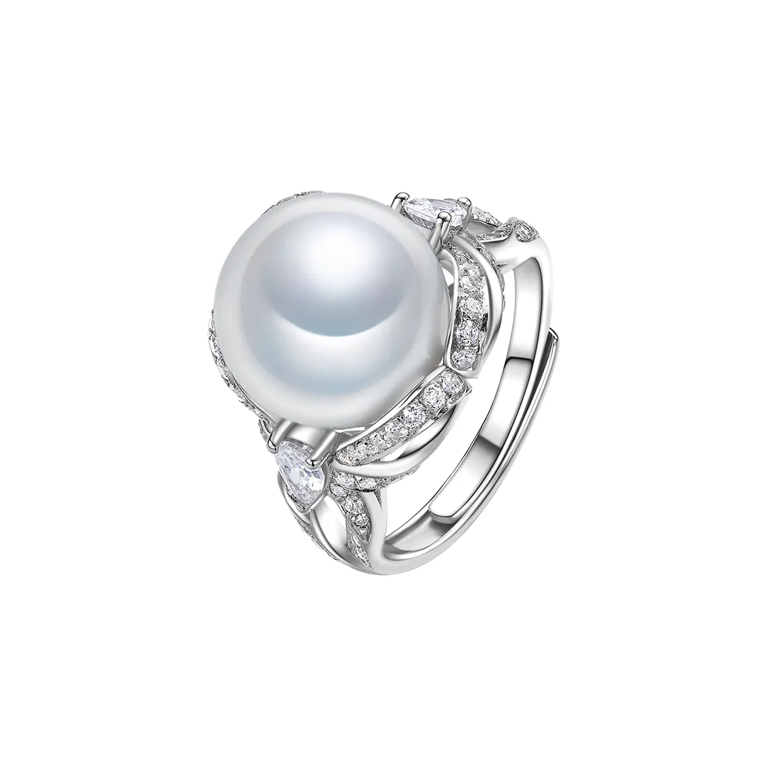 ME LUXE Pearl Ring Classic And Versatile Women's