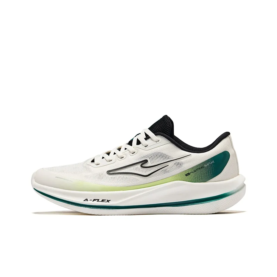 Erke Water Float 6MAX Дышащий Легкий Rebound Низкий Топ Тренировочные Беговые кроссовки Мужские Микрокристалл Белый Jet Черный