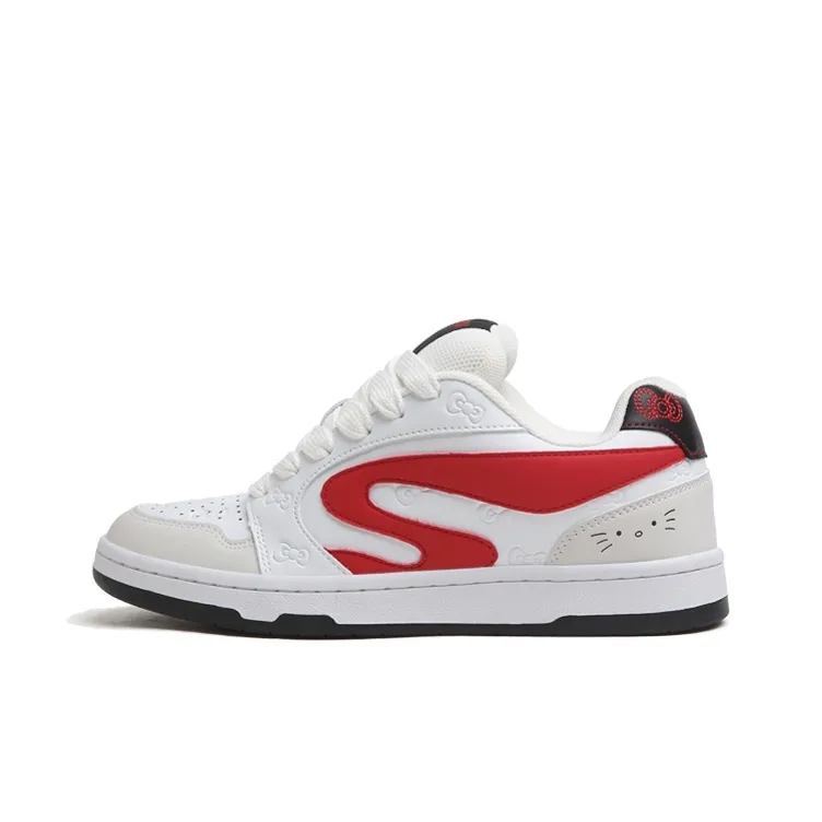 SHUXIAOBEI Slip Resistant, Lightweight, And Breathable Low Top Classic Skateboard Shoes Women's White, Red, Gray Shades