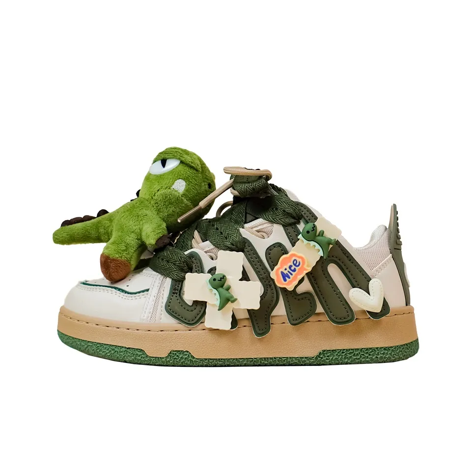 A M Устойчивые к истиранию низкие кроссовки для скейтбординга женские оливково-зеленые