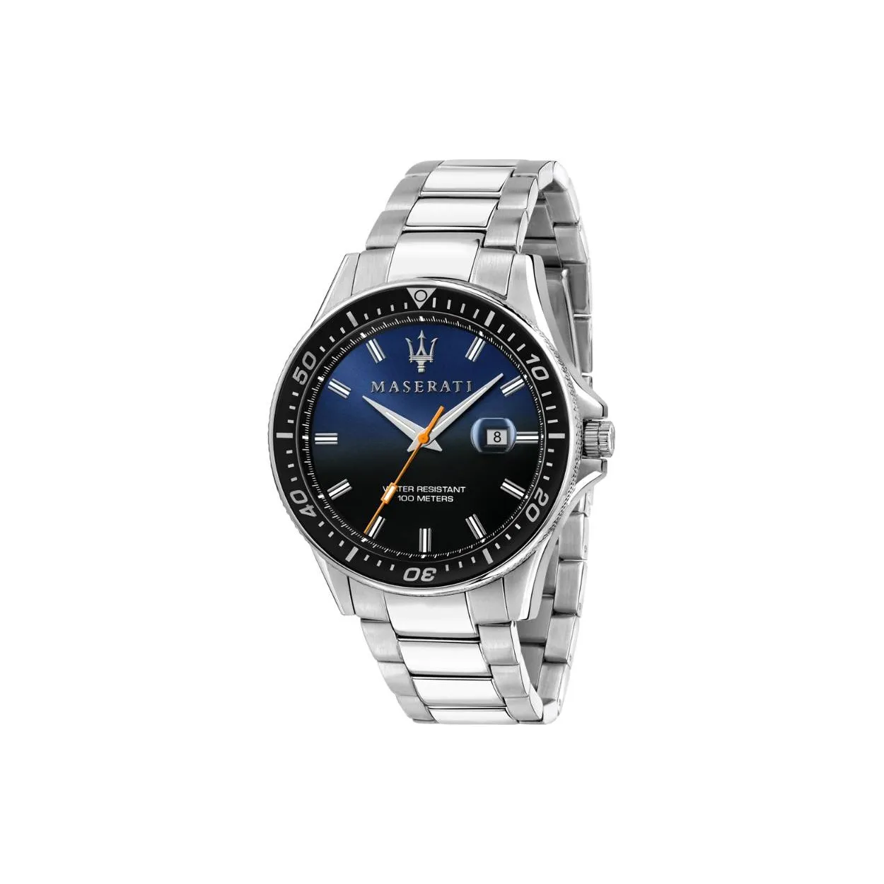 Maserati Sfida Collection Кварцевые часы механический металл ремешок 44 мм синий циферблат унисекс