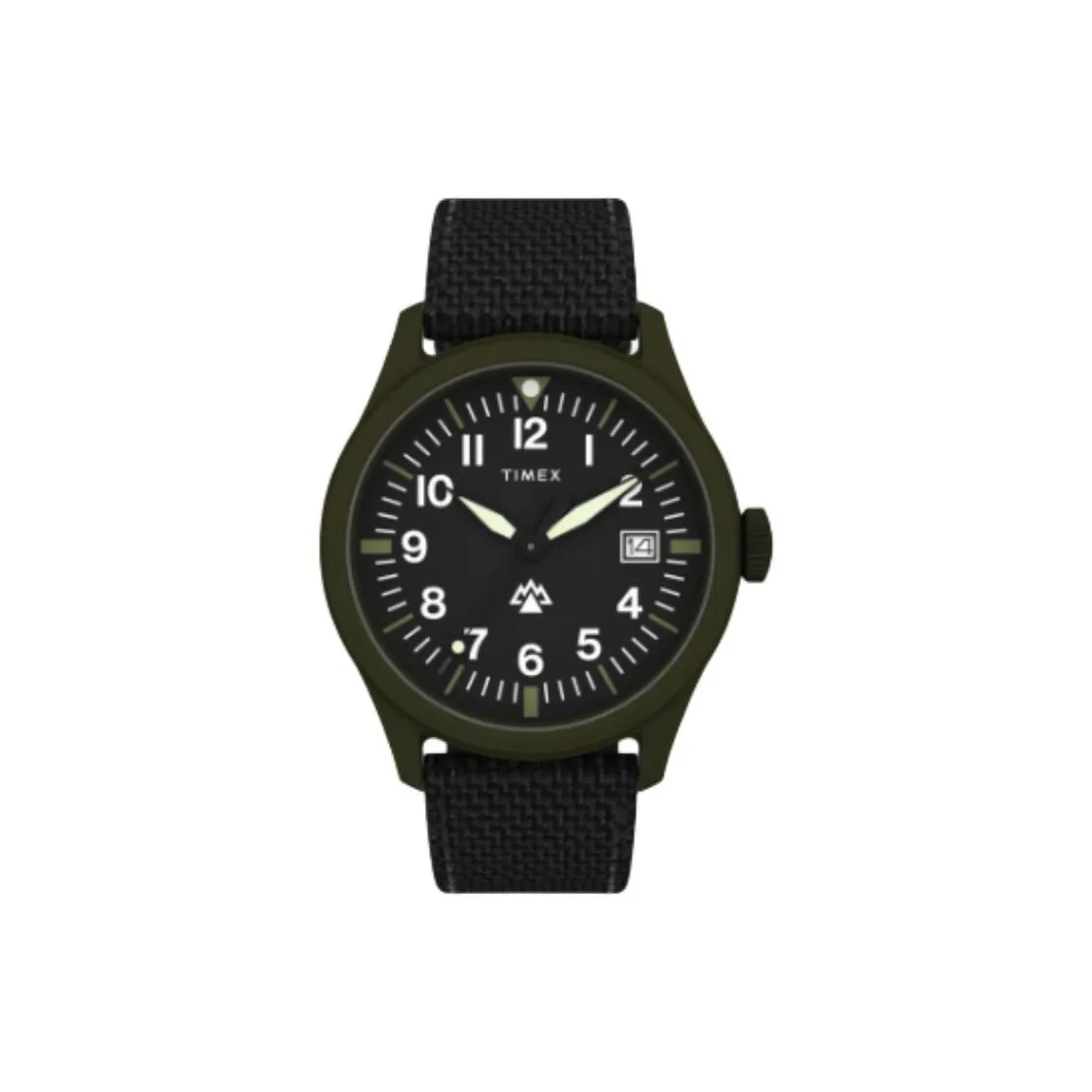 TIMEX Наручные часы Кварцевый механизм Экологичный материал Ремешок 43 мм Черный циферблат Мужские часы