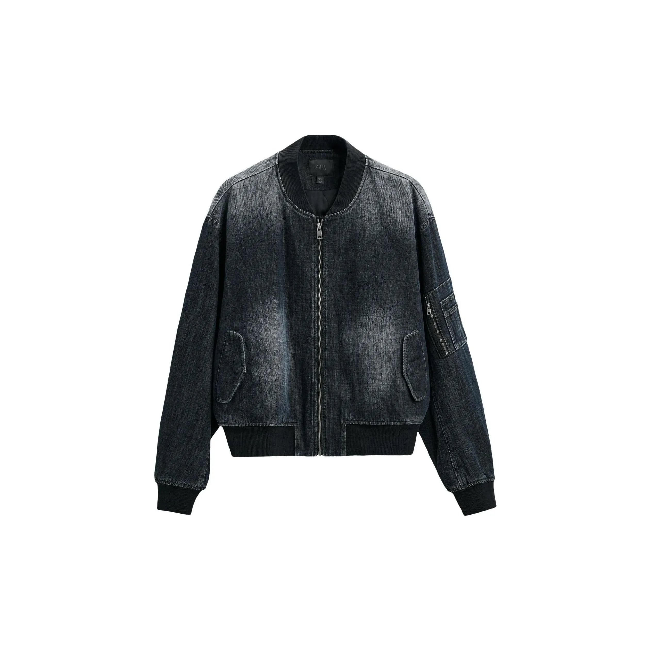 ZARA Пуховик Мужской Синий Зеленый