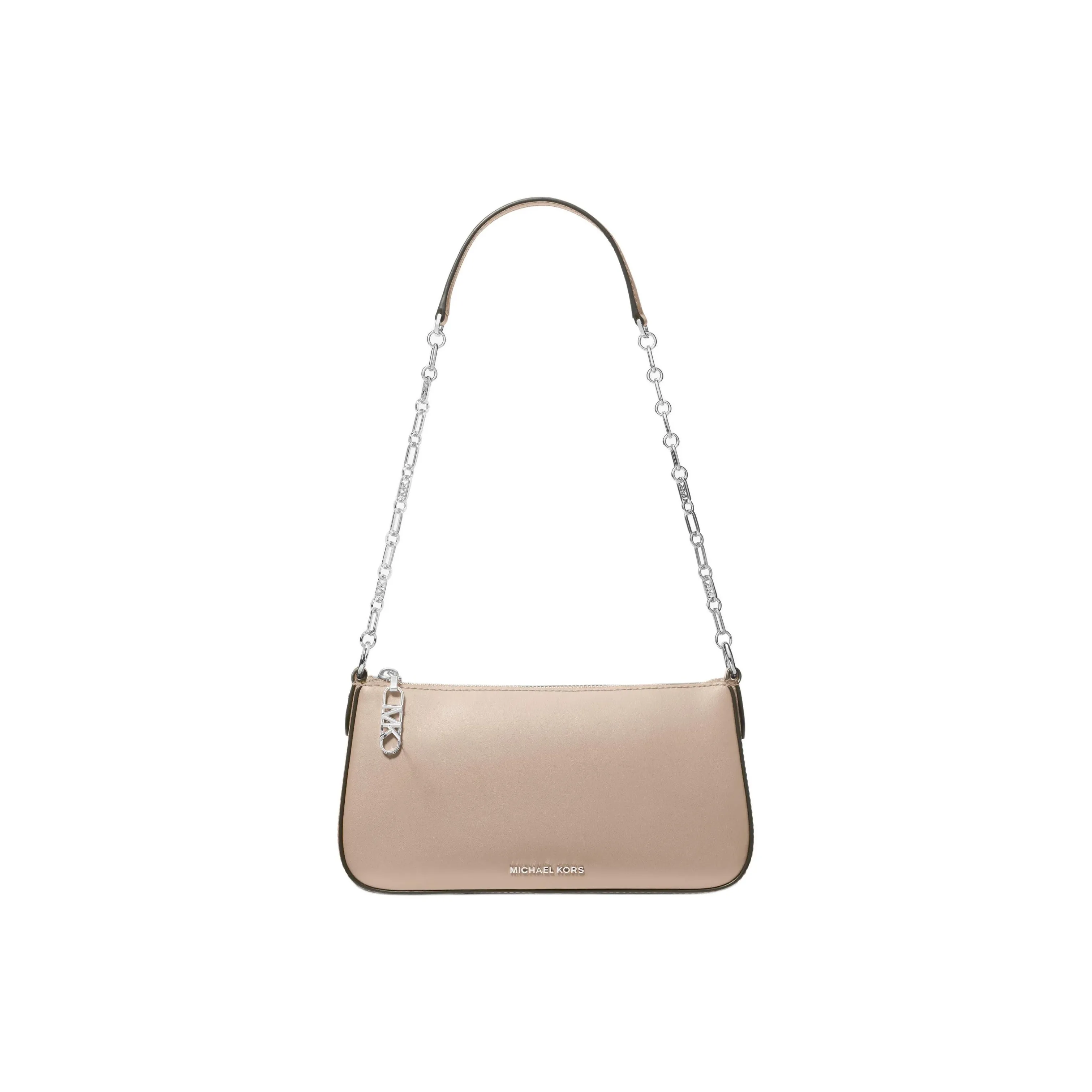 MICHAEL KORS Empire Cow Leather Shoulder Bag Medium Size Women's Light Sand