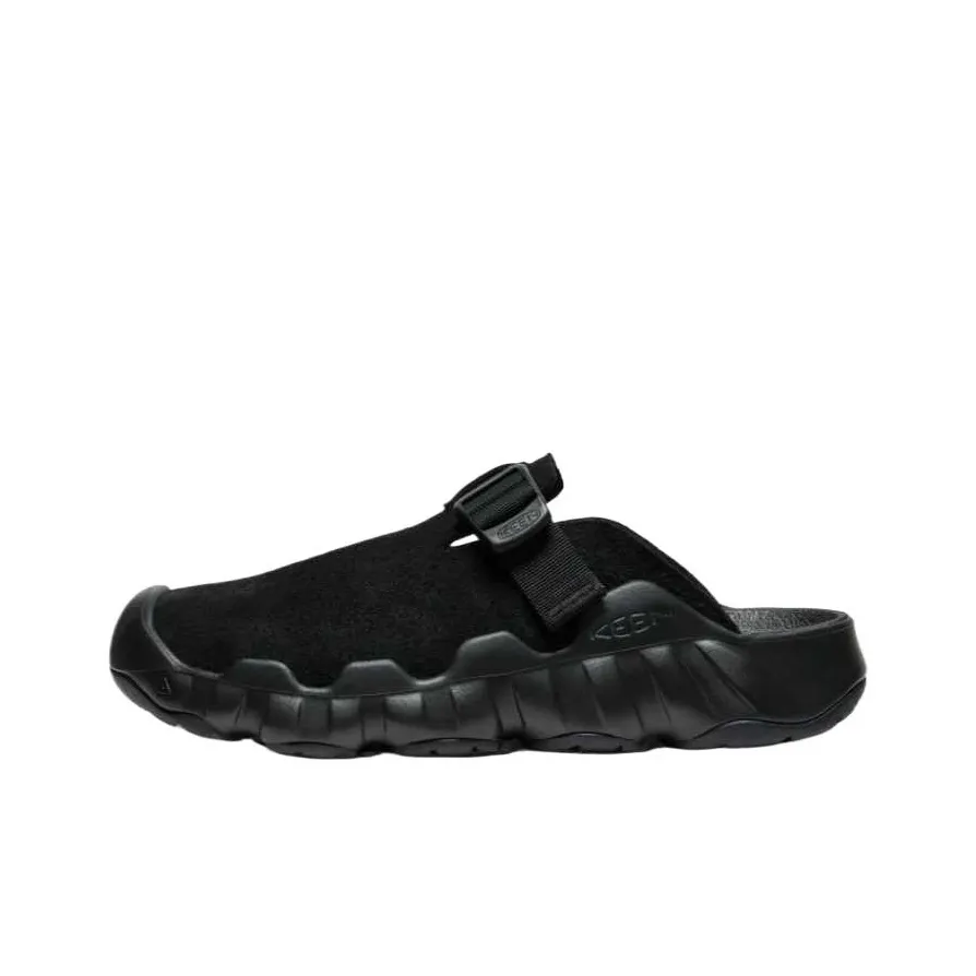 KEEN Hyperport Clog Leather Abrasion Resistant Closed Toe Slippers Men's Black