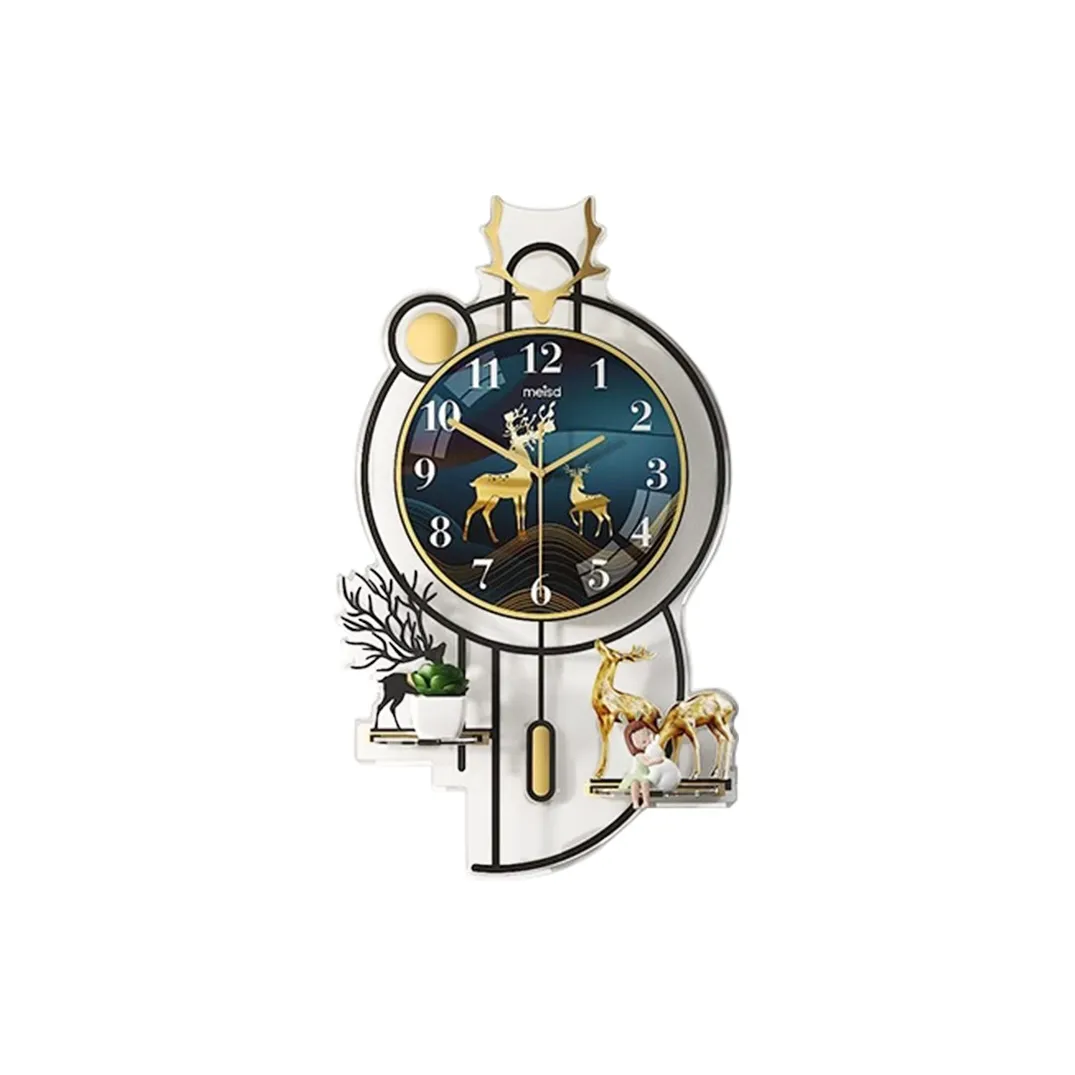 Meishida Механизм с плавным ходом секундной стрелки Стена Часы Унисекс Синий