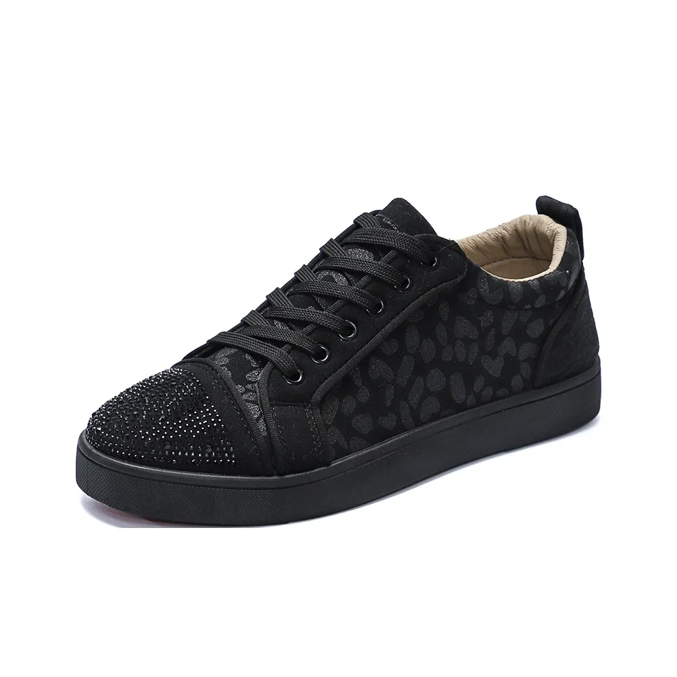 VANSSI Slip Resistant, Abrasion Resistant, Lightweight, Breathable Low Top Skateboard Shoes Men's Black