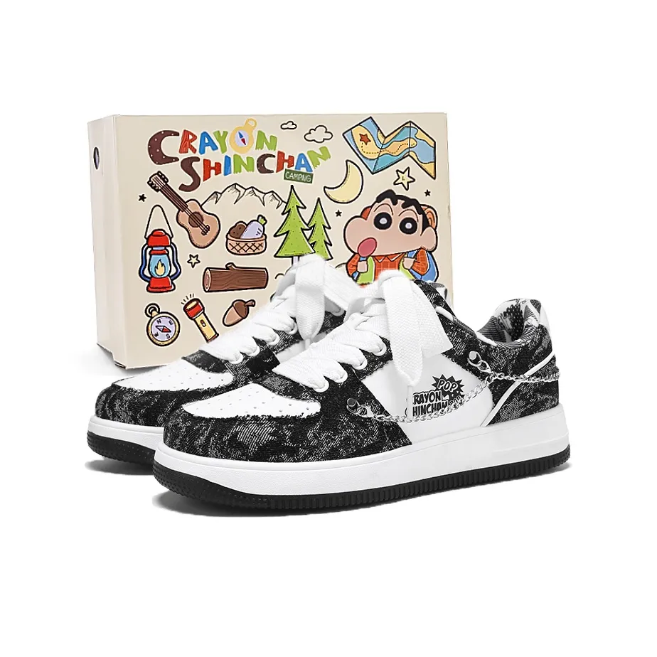 Crayon Shinchan Противоскользящие Устойчивые к истиранию Легкие Дышащие Низкие Кроссовки для скейтбординга Мужские