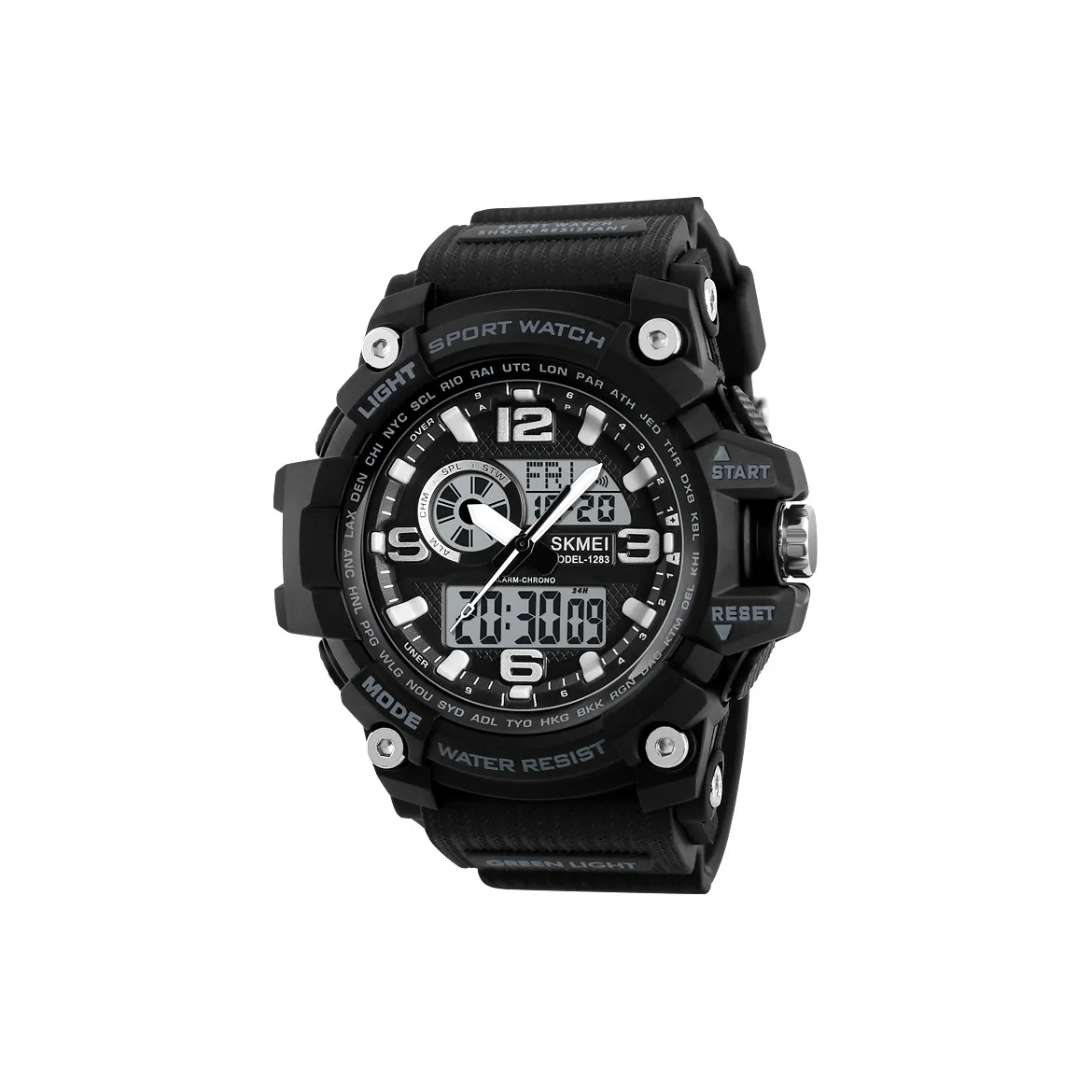 SKMEI Электронные Механические Часы Унисекс Черный Циферблат