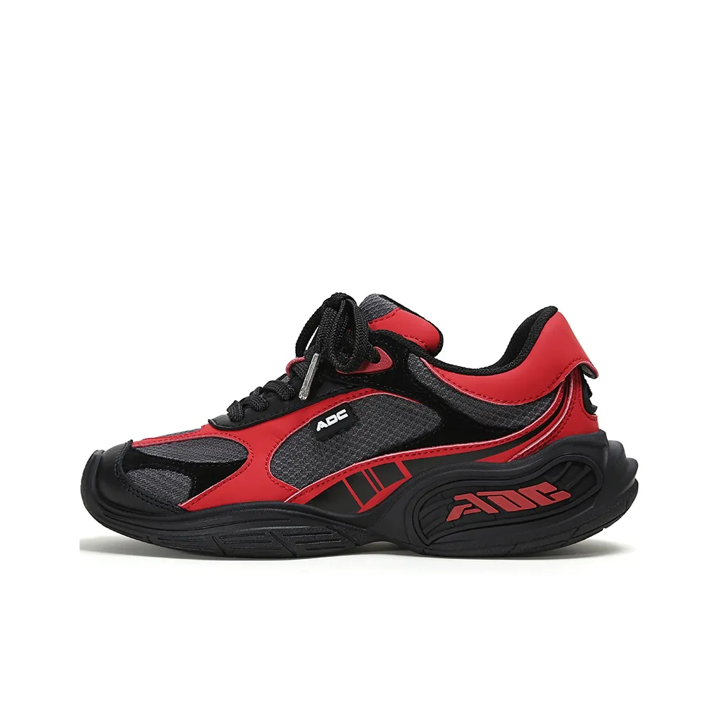 ADCDAVINCI Functional Wind Series Легкий Износостойкий И Не-Слип Низкий Топ Кэжуал Унисекс Черный Красный