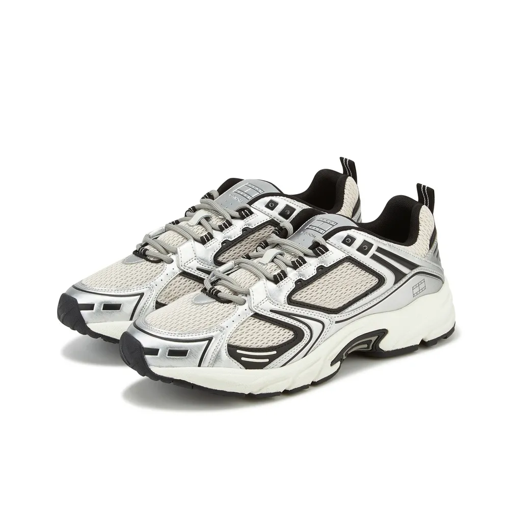 Tommy Hilfiger Breathable Height Increase Low Top Chunky Sneakers Men's Silver Gray