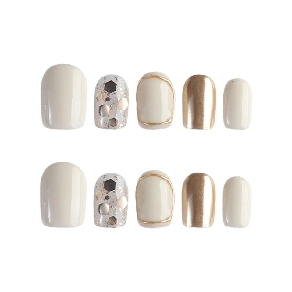 SHANGSHIQIN Минималистский стиль Шампанское золото Премиум Magic Mirror Пудра Мода LED Свет для ногтей 15 мм