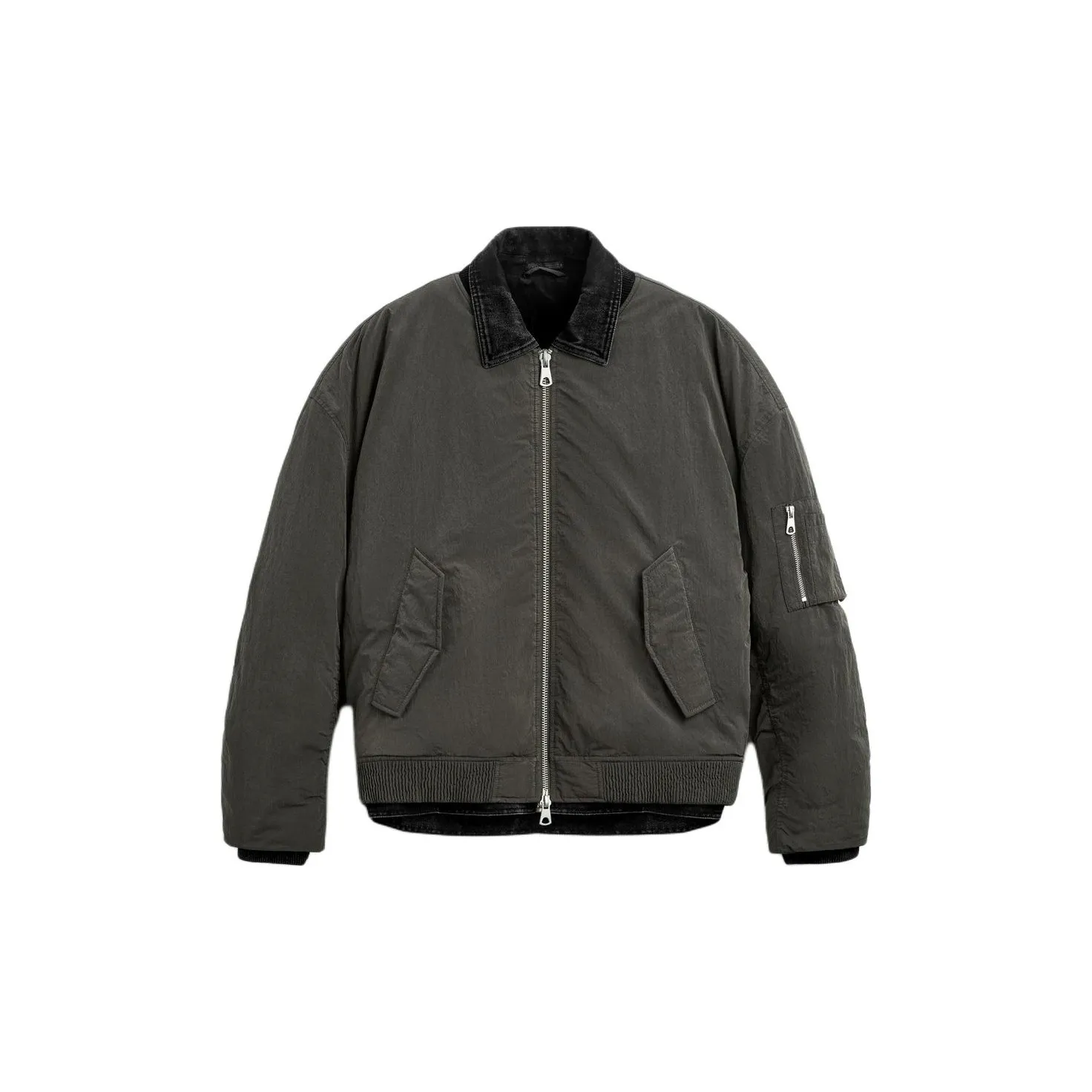 ZARA Пуховик Мужской Угольный Серый