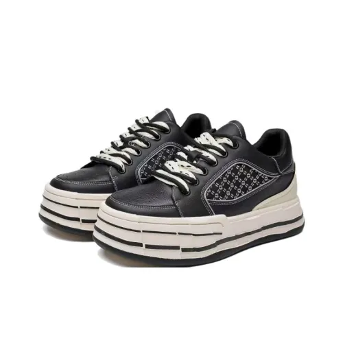 Mo Xu Кроссовки для скейтбординга Low Top Черные Унисекс