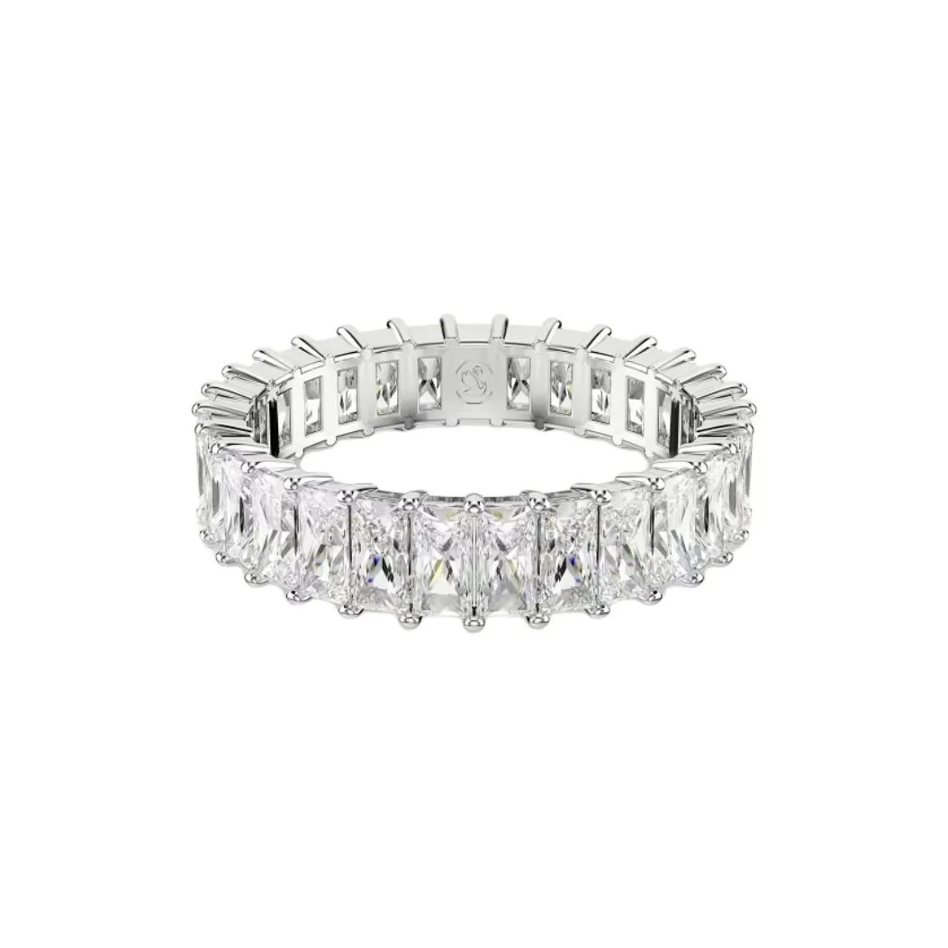 Swarovski Rhodium Покрытые ZIRCONIUM Покрытые Кольца Женские Серебряные