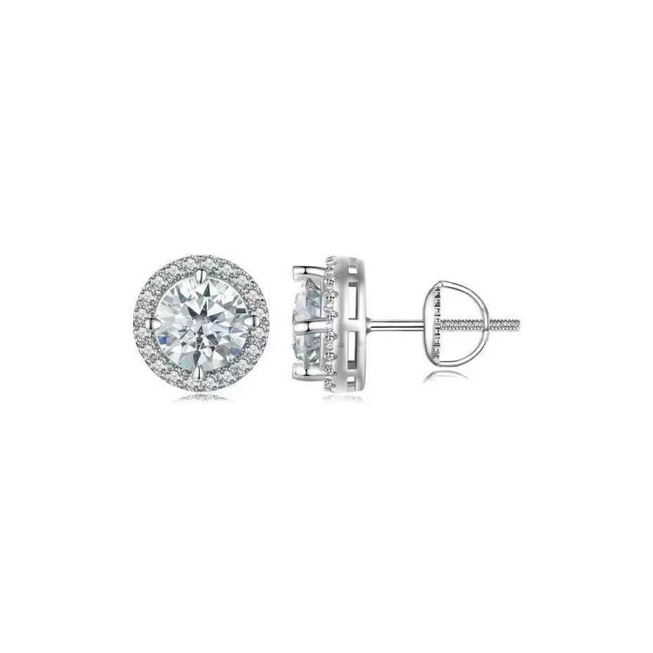 CARAT'S DIARY S925 Silver Stud Earrings Unisex
