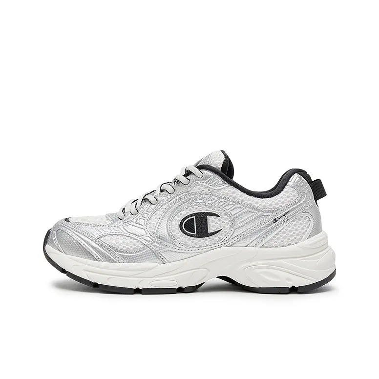 Champion Low Top Беговые кроссовки Унисекс Серебристо-белый Черный