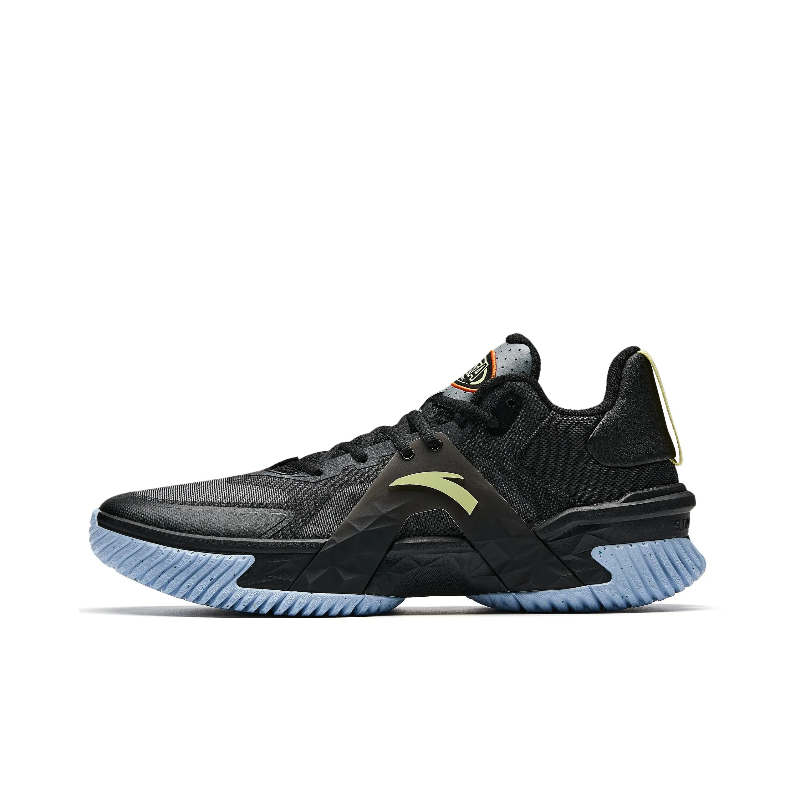 Anta Space 5 Cushioned Slip-Resistant Anti-Rollover Low-Top Basketball Shoes Men's Black Blue