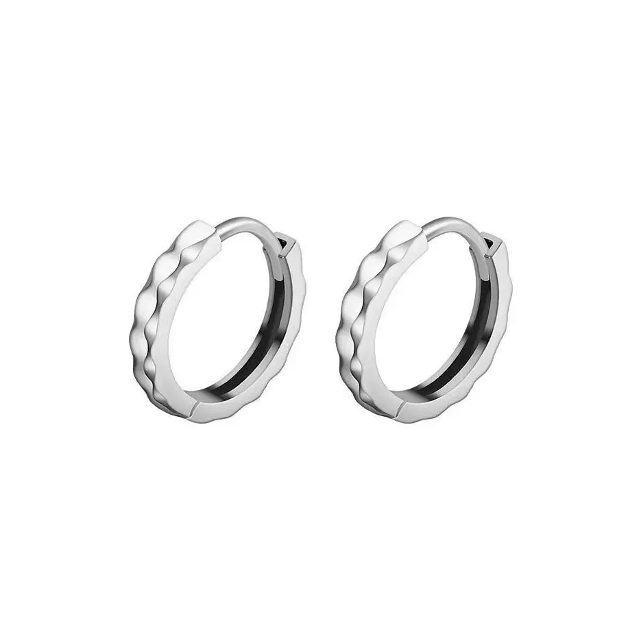 GUDUD 925 Sterling Silver Earrings Men's