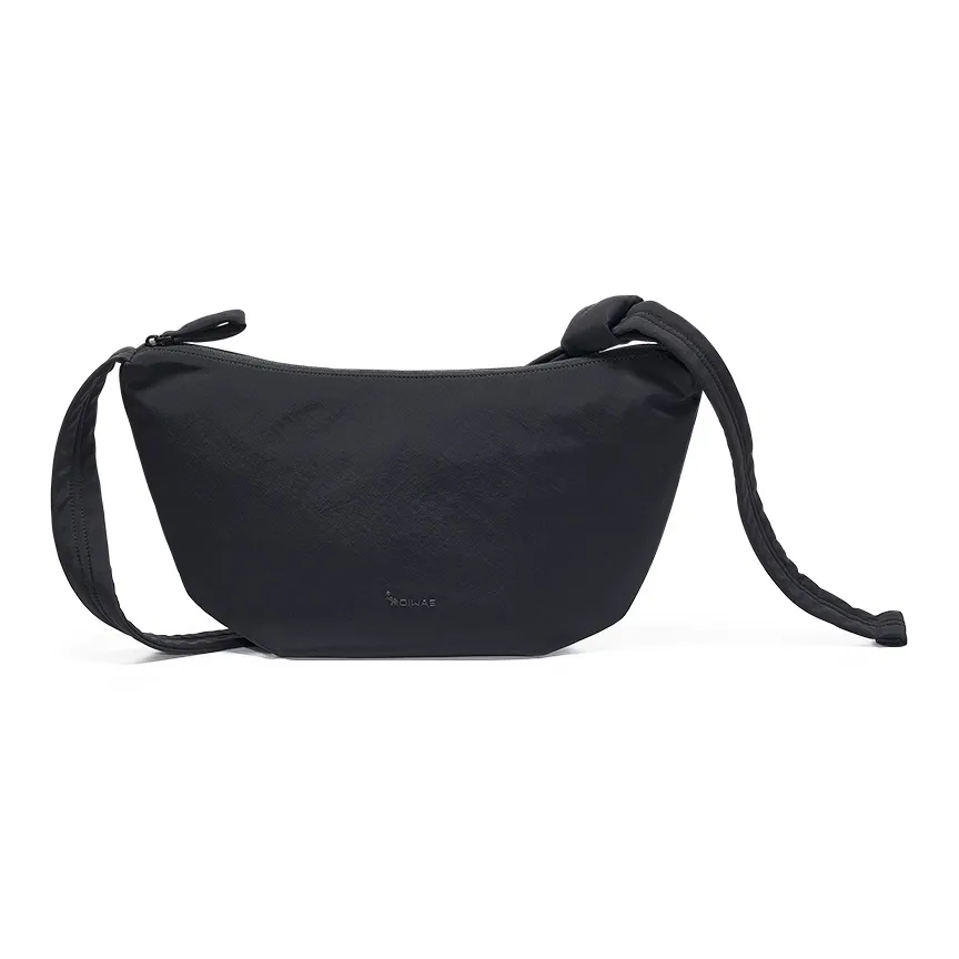 OIWAS Fabric Shoulder Bag, Crossbody Bag Regular Unisex Black/Beige Apricot