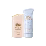 2종 세트: 핑크 골드 자외선 차단 60ml + 블루 튜브 자외선 차단 90g
