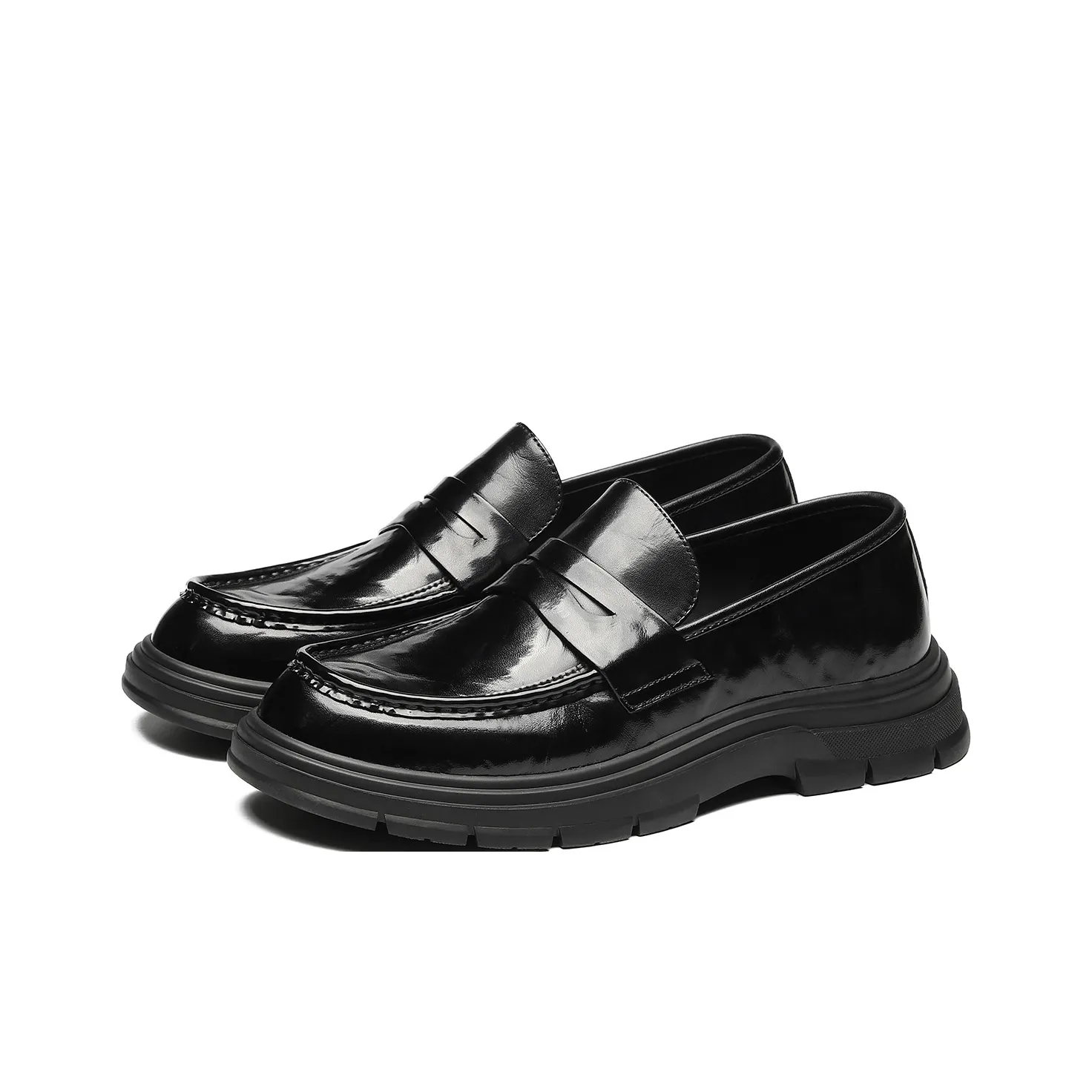 ST&SAT Fashion Casual Genuine Leather Slip Resistant Men's Business Formal Leather Shoes