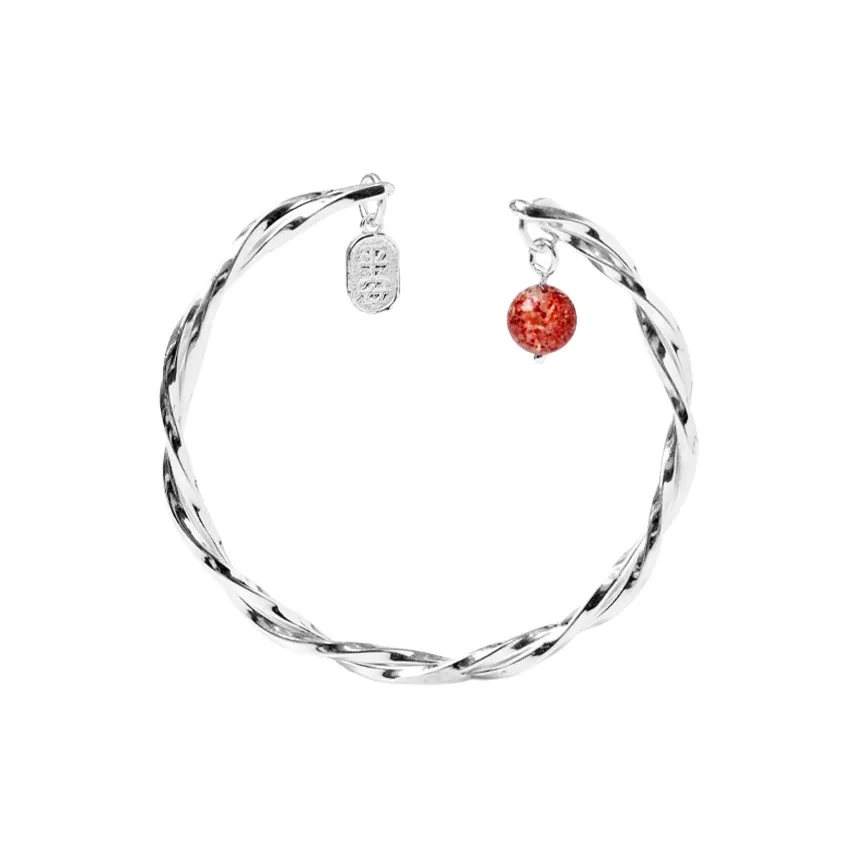 FUSSEM S999 Fine Silver Sterling Silver Bracelets Women's