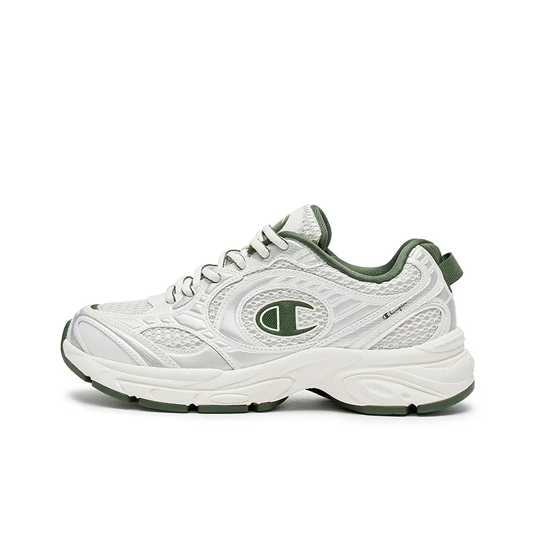 Champion Support Low Top Беговые кроссовки Унисекс Pearl White Olive Green