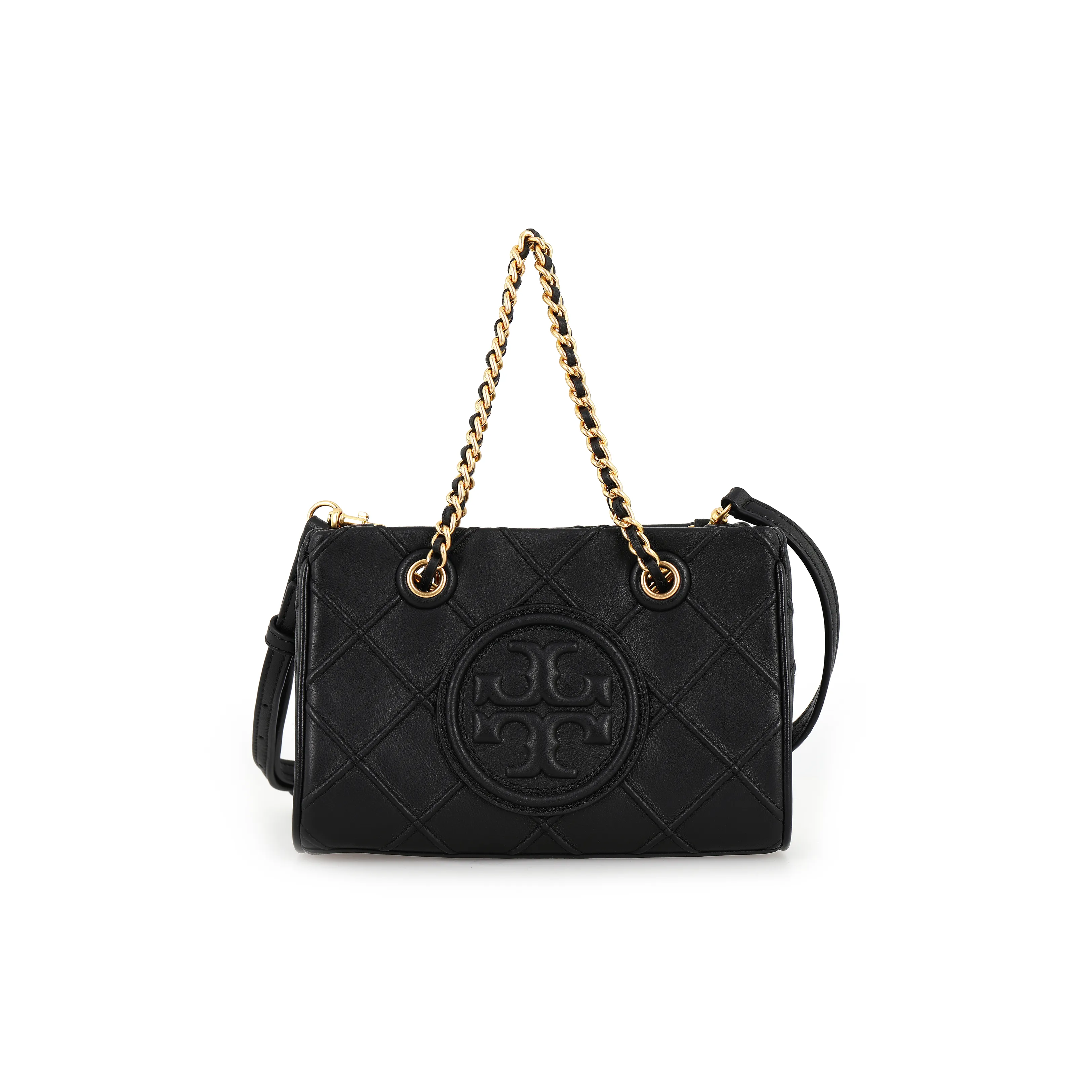 TORY BURCH Fleming Sheepskin Tote Bag Shopping Bag Handbag Shoulder Bag Mini Women's Black