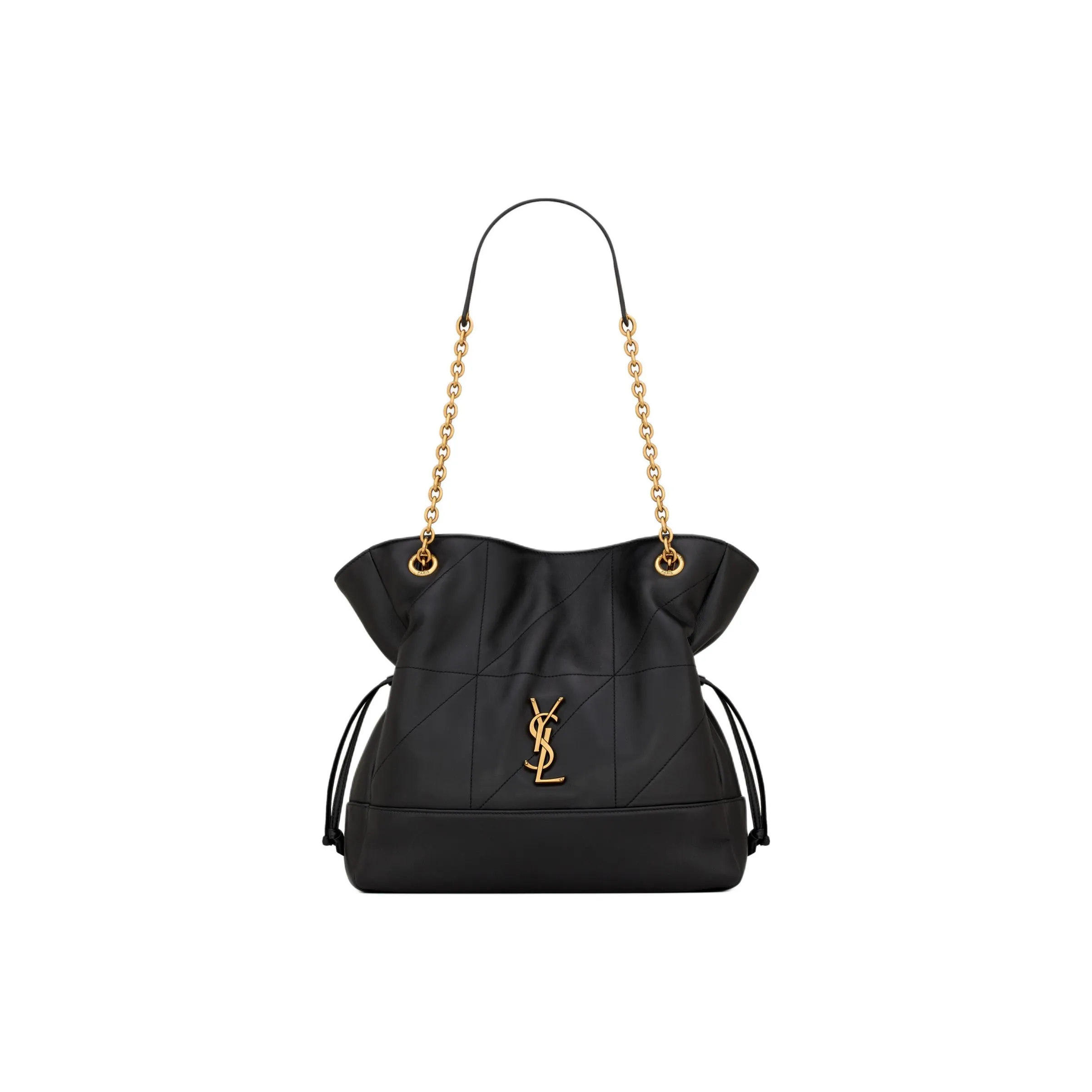 SAINT LAURENT Jamie Lambskin Tote Bag Shopping Bag Handbag Shoulder Bag Small Size Women's Black