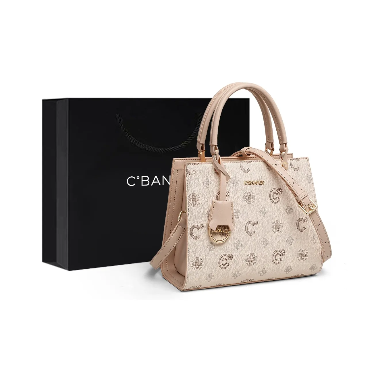 C°BANNER Синтетическая кожа Одно плечо Подмышечный Тоут Сумка Стандартная Женская Светло-розовая