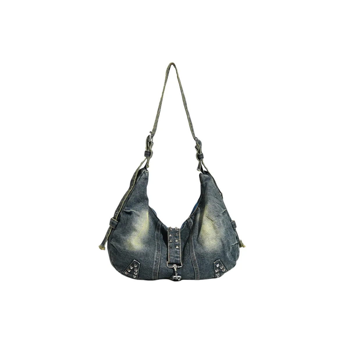 NOMK Деним Сумка через плечо Женская Синий Желтый Черный