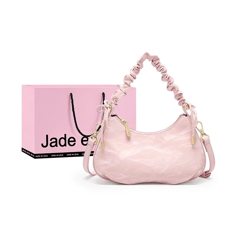 Jade En Plus ПУ (полиуретан) Сумка Стандартная Женская Балет Розовый Зеленый Кардамон Нефритовый Снег Белый